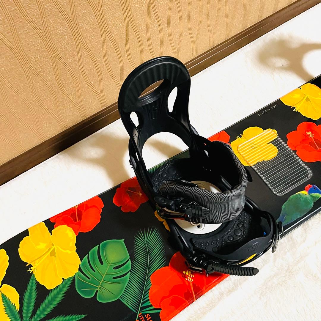 未使用に近い】SLQ146cm FLUX(M)スノーボードビンディングセット