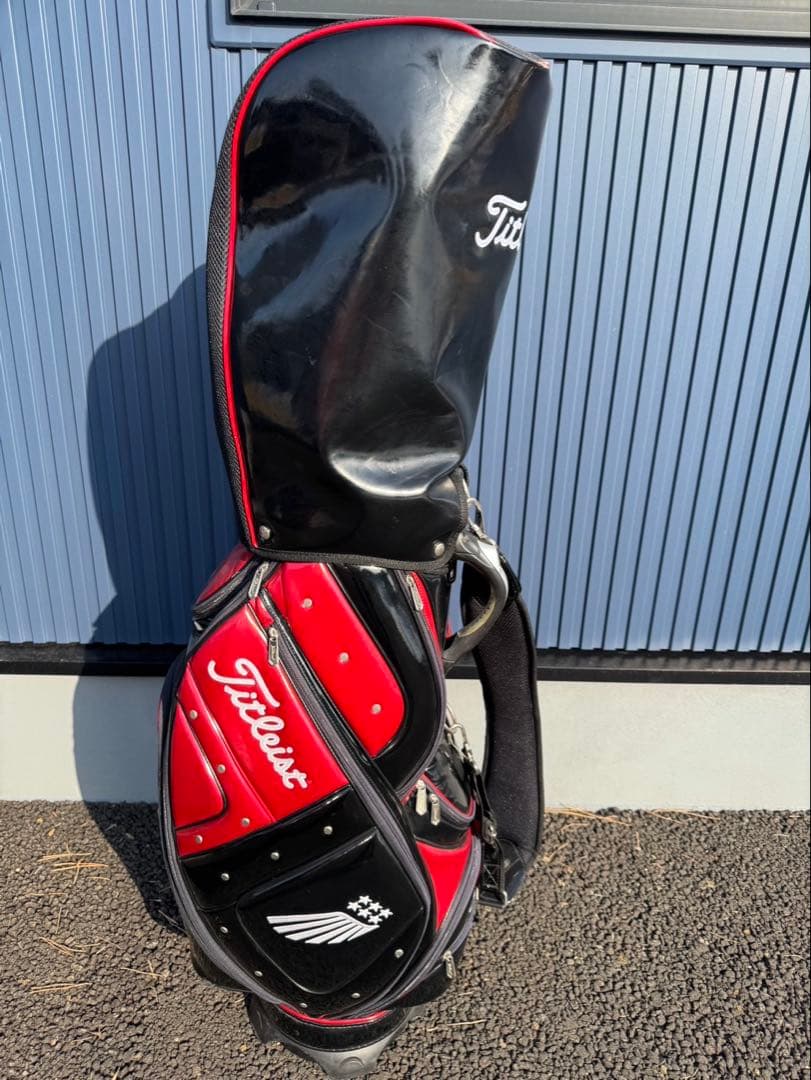 Titleist キャディバッグ 黒/赤