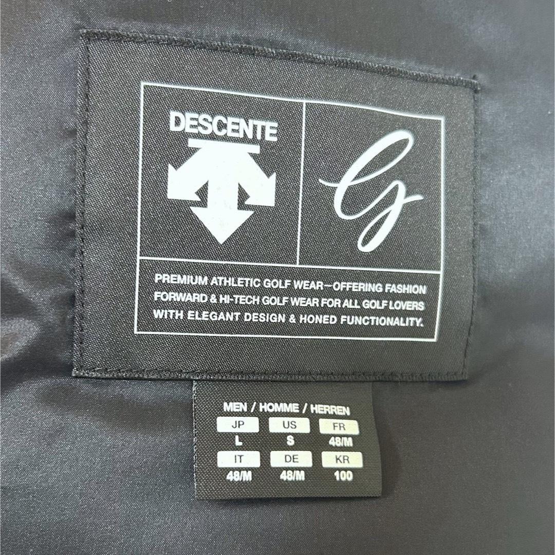 美品 DESCENTE GOLF デサントゴルフ 接結ボーダー ダウンジャケット