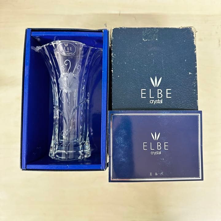 ELBE エルベ クリスタル ガラス花瓶 - メルカリ