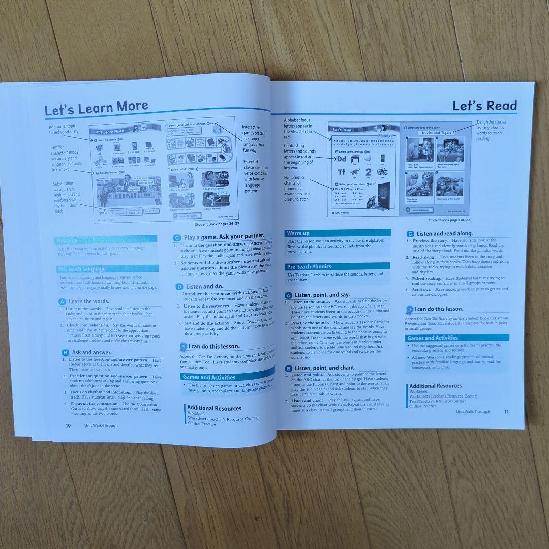 ♦✨新品未使用Let's Go 英語スタディ、ワークブック各全6巻12冊＋1冊