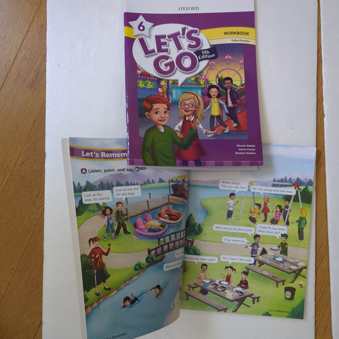 ♦✨新品未使用Let's Go 英語スタディ、ワークブック各全6巻12冊＋1冊