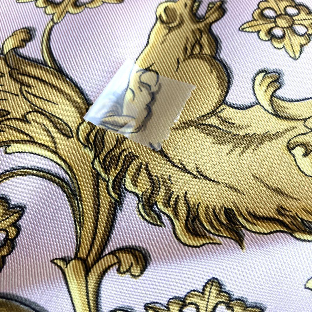 HERMES　エルメス　カレ90「ロンシャンへの散歩」シルク　スカーフピンク