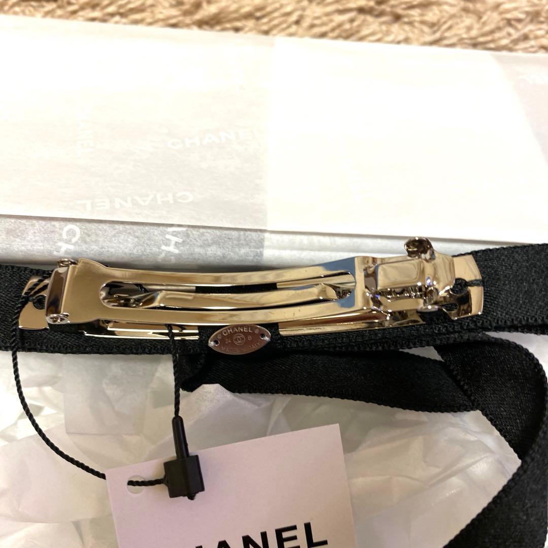 シャネル　2024/25年秋冬 プレコレクション ボウ バレッタ　リボン　未使用