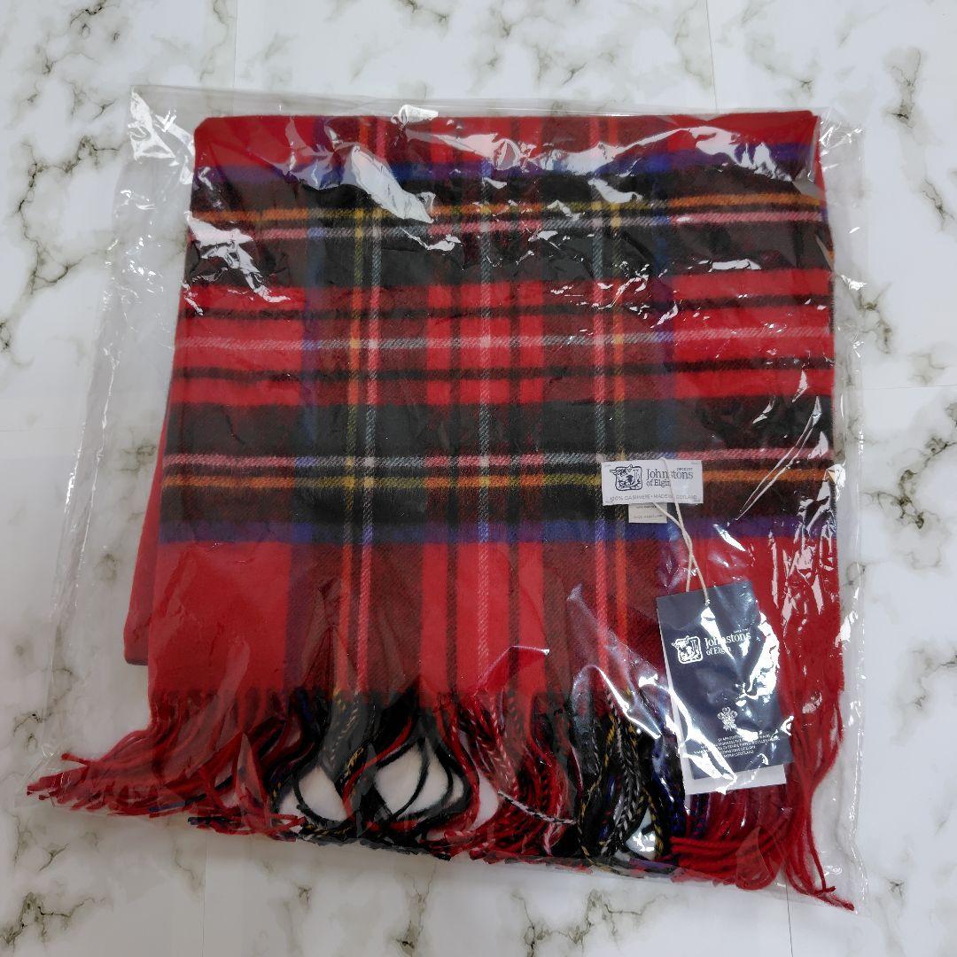 カシミヤJohnstonsジョンストンズ 大判ストール冬小物　ボリュームマフラー