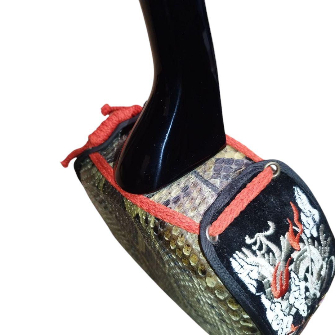 【付属品多数】沖縄三線 本蛇皮製 ケース付き