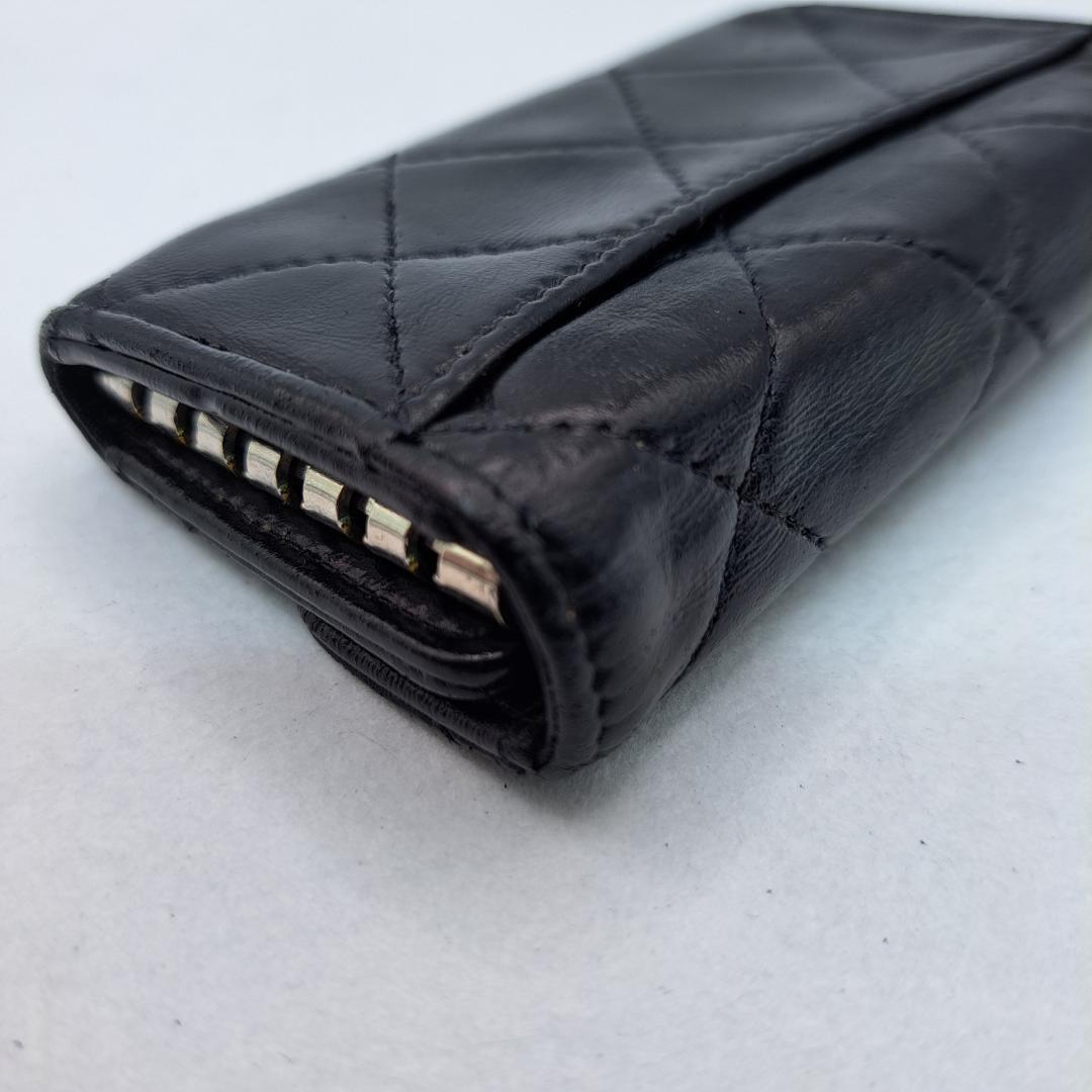 CHANEL　マトラッセ　キーケース　ブラック