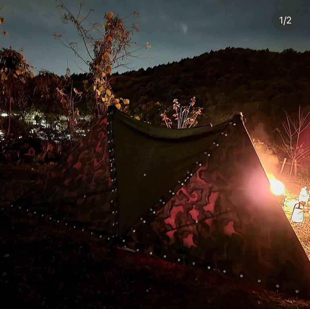 軍幕屋】B級品3枚+デッドストック1枚☆ノルウェー軍カモ