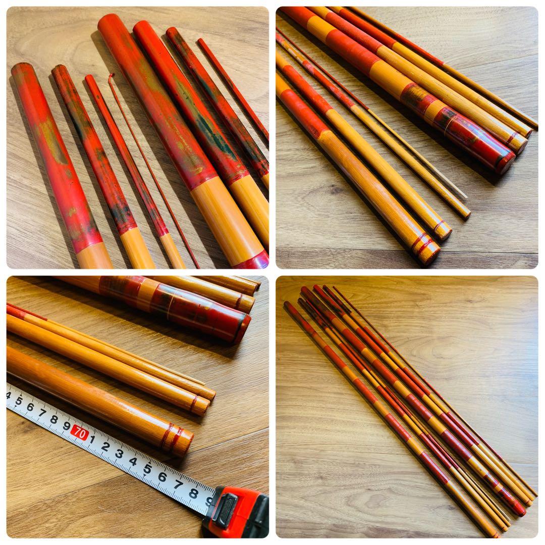 まとめて 在名有 へら竿 和竿 釣竿 竹竿ヘラ竿 竿掛け ロッド 詳細不明 〇タ