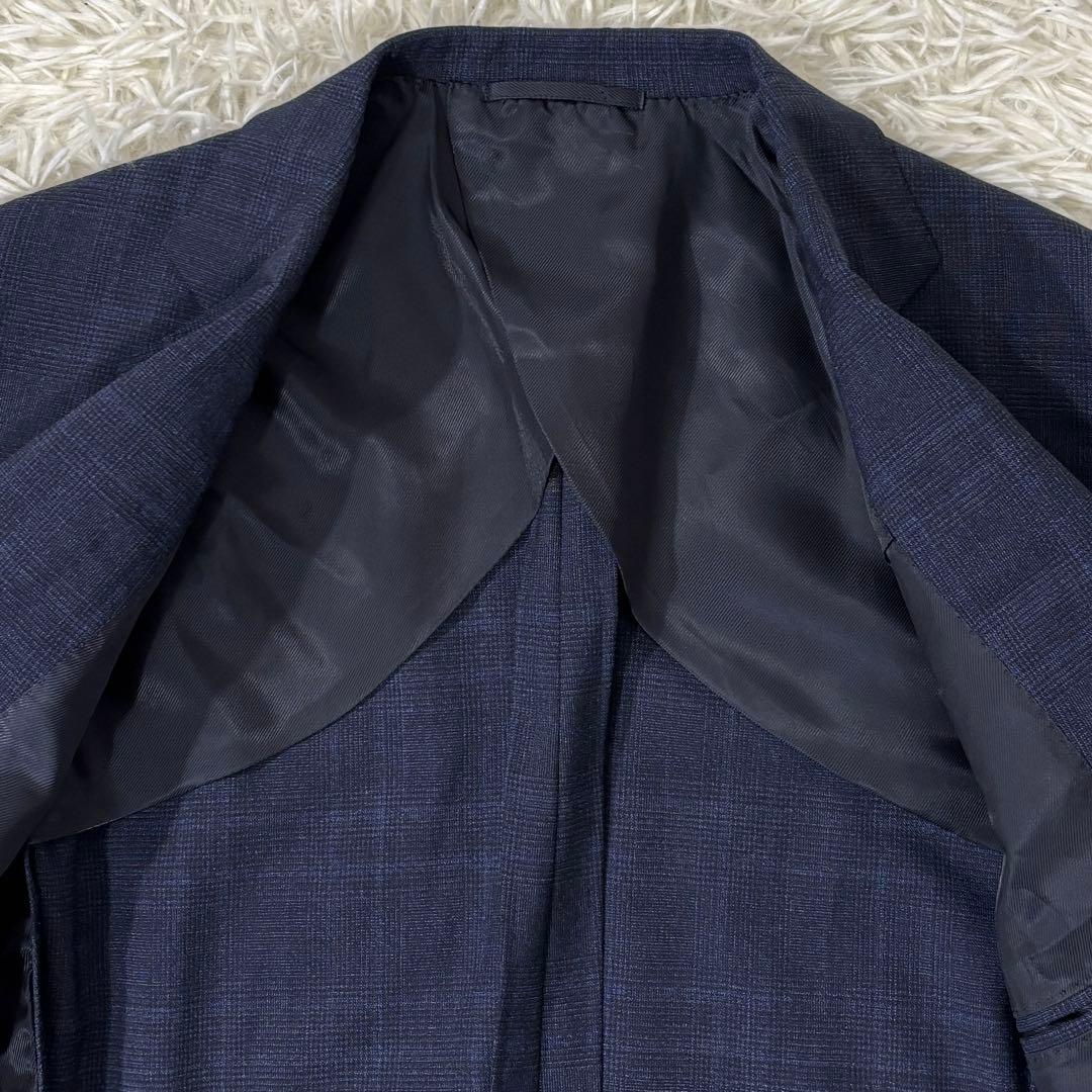 最高級 ロロピアーナ】 SHIPS ジャケット グレンチェック ネイビー 48