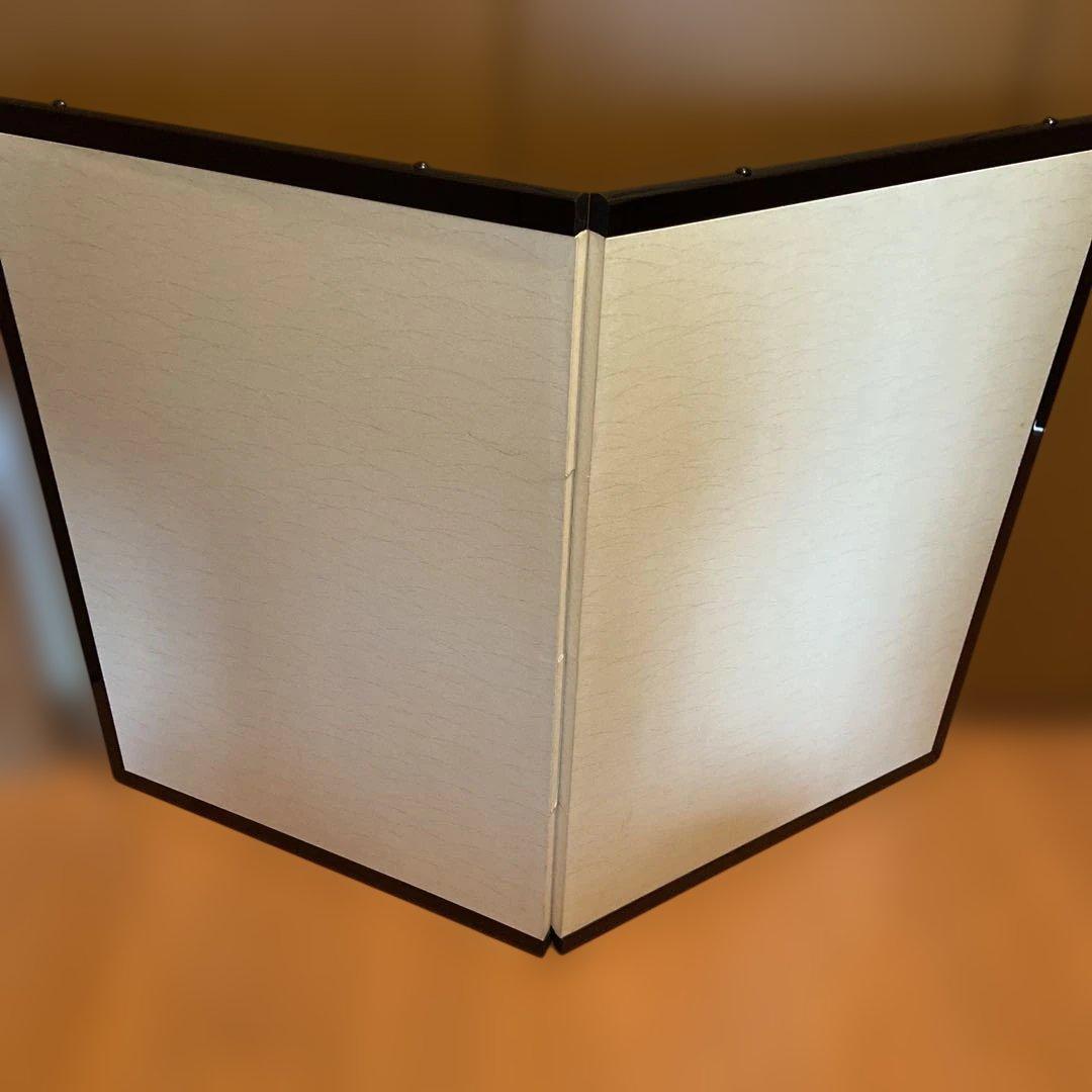 二枚折屏風 細工衝立 間仕切り パーテーション 飾り 衝立 インテリア