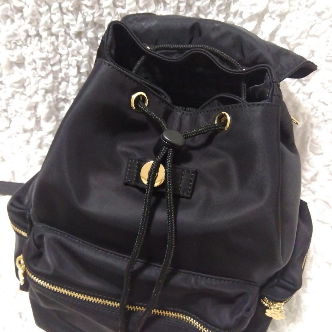 【未使用】MARY QUANT　マリークワント　ブラック　リュック　ナイロン