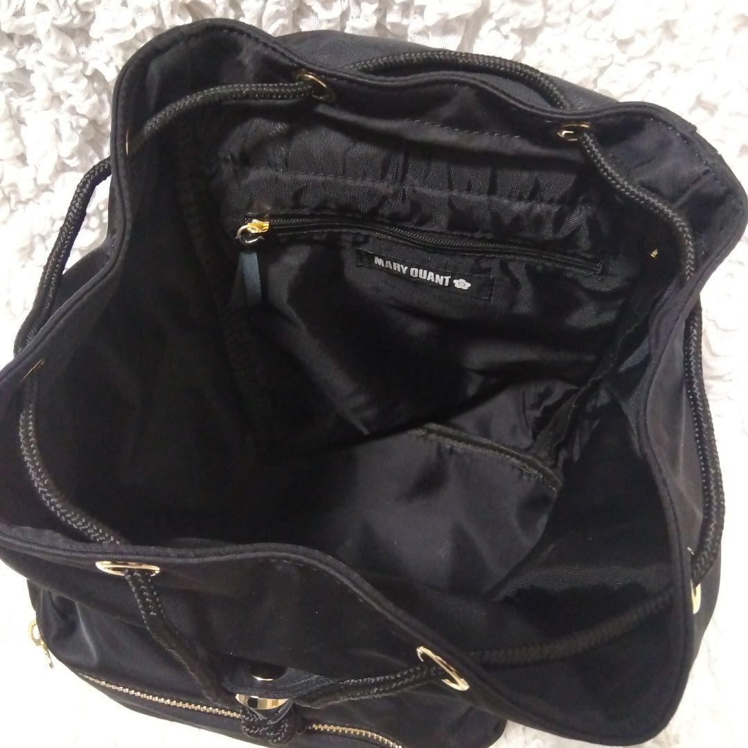 【未使用】MARY QUANT　マリークワント　ブラック　リュック　ナイロン