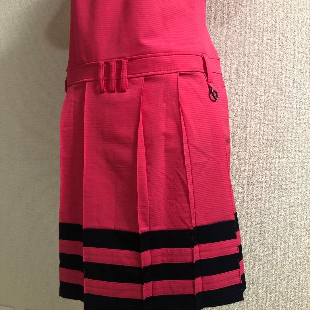 アディダスゴルフ スポーツ ウェア ワンピース ホワイト ピンク ブラック L