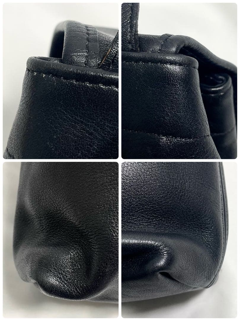 オールド コーチ レザー リュック 4152 金具 大容量 多機能 ブラック 黒