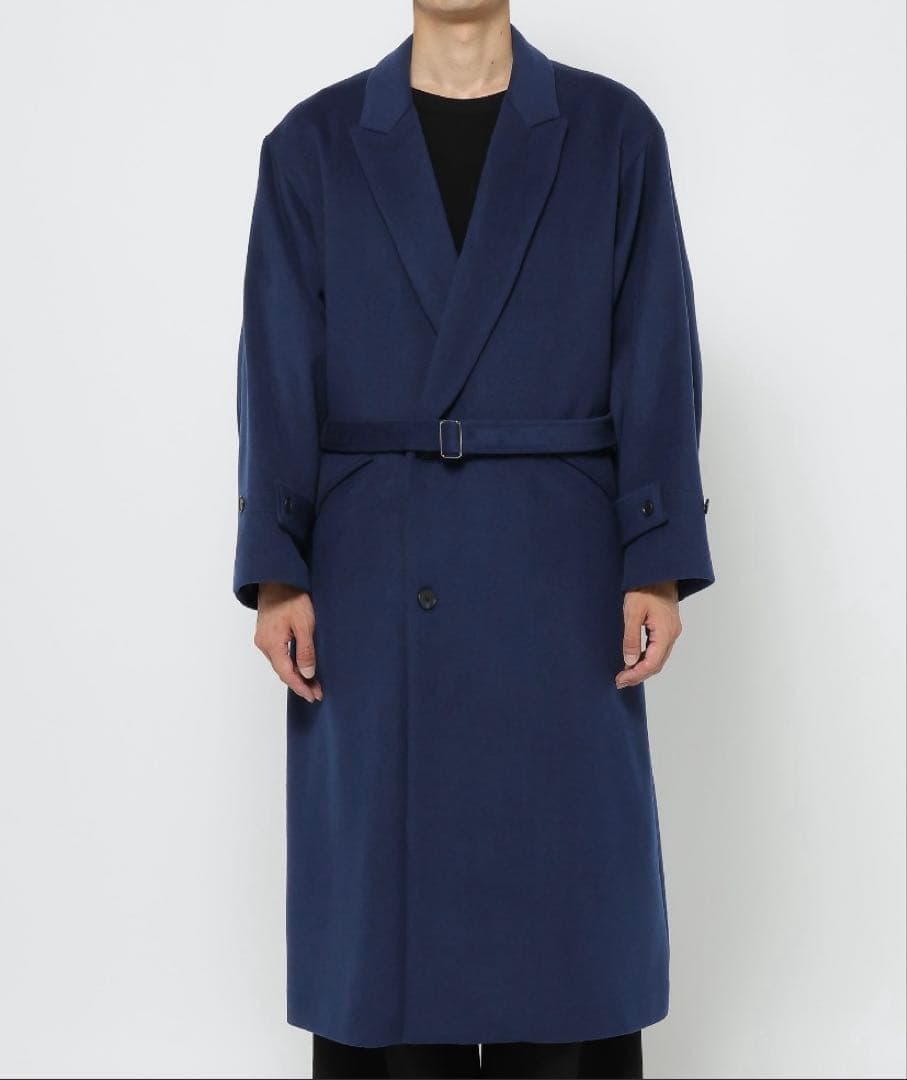 HARE ウールダブルコート ブルー