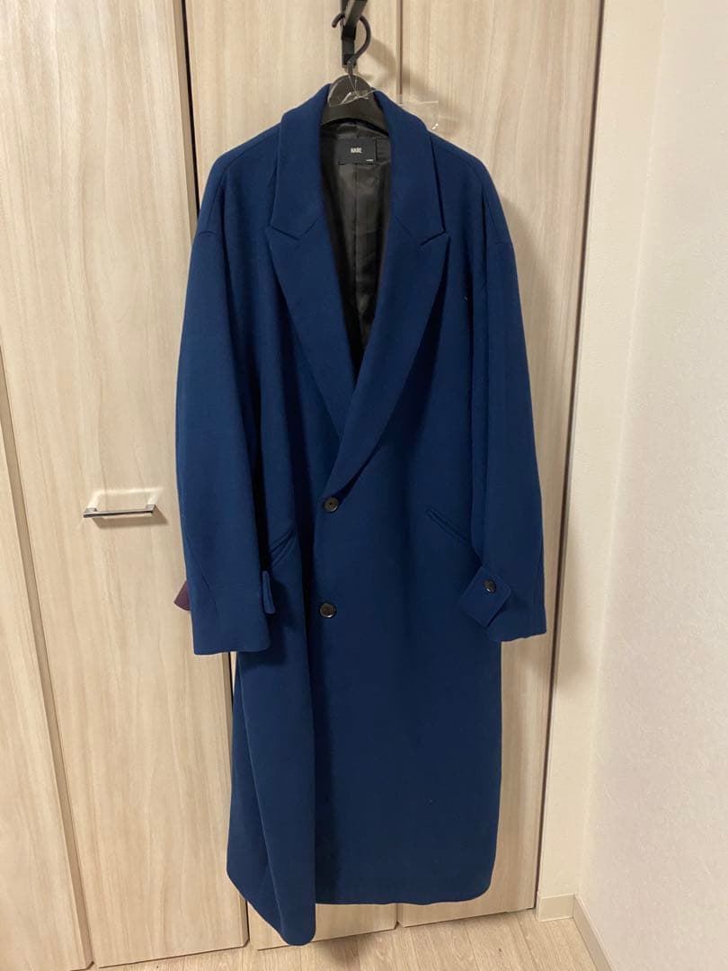 HARE ウールダブルコート ブルー