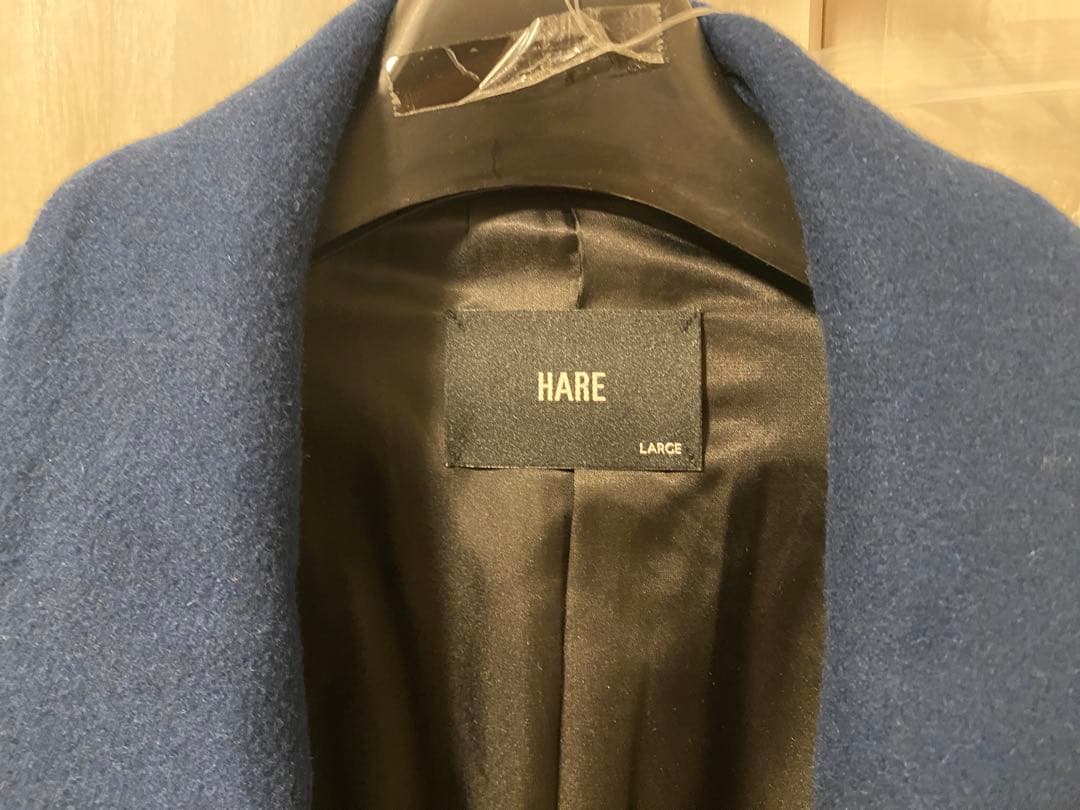 HARE ウールダブルコート ブルー