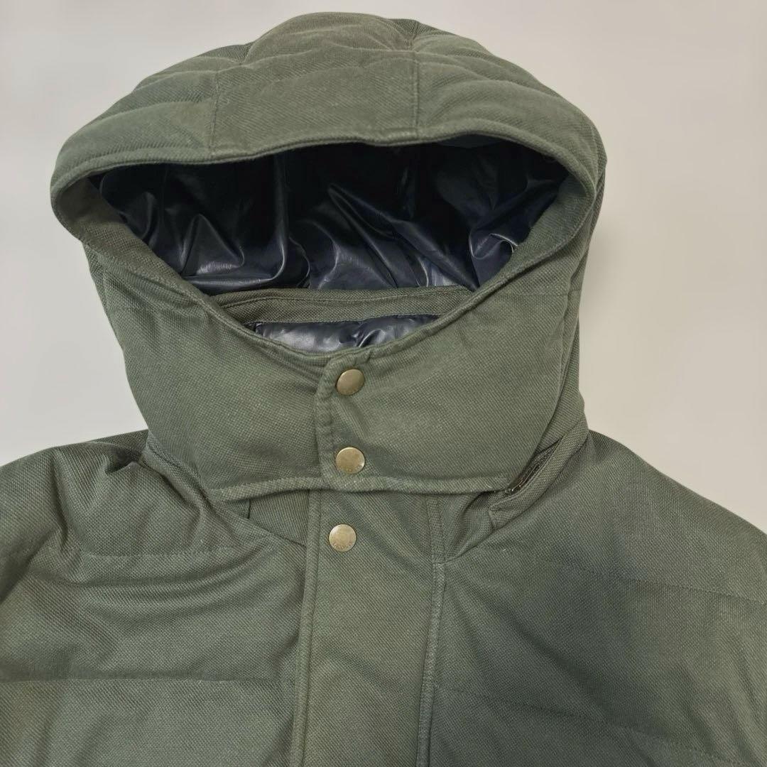 ラコステ コットンピケ ダウンジャケット ワニロゴ ブルゾン モスグリーン