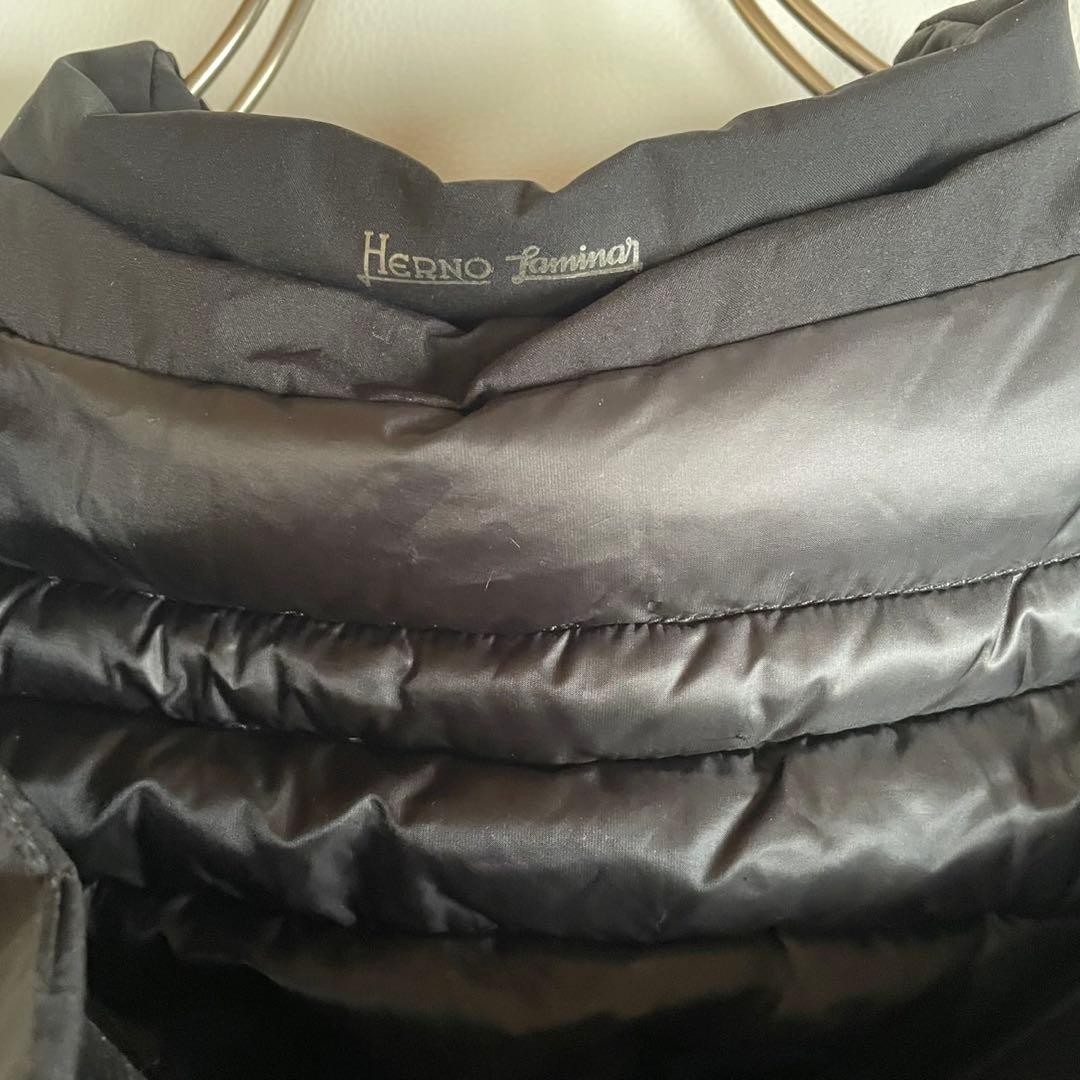 高級ダウン＊ヘルノ HERNO ラミナー ダウンコート ゴアテックス 黒 46