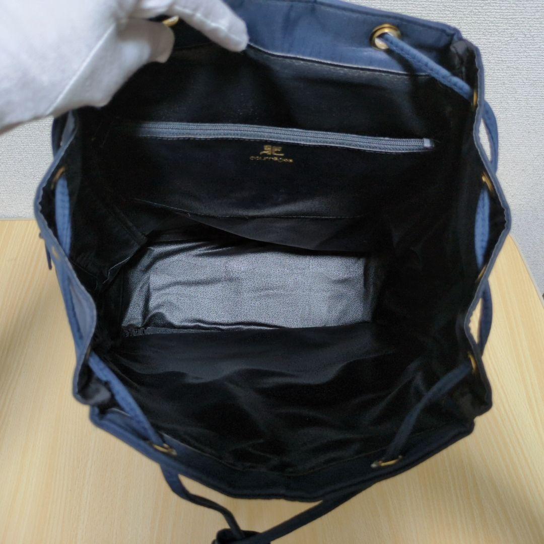 【希少美品】Courreges クレージュ ナイロンリュック BIGロゴ レア