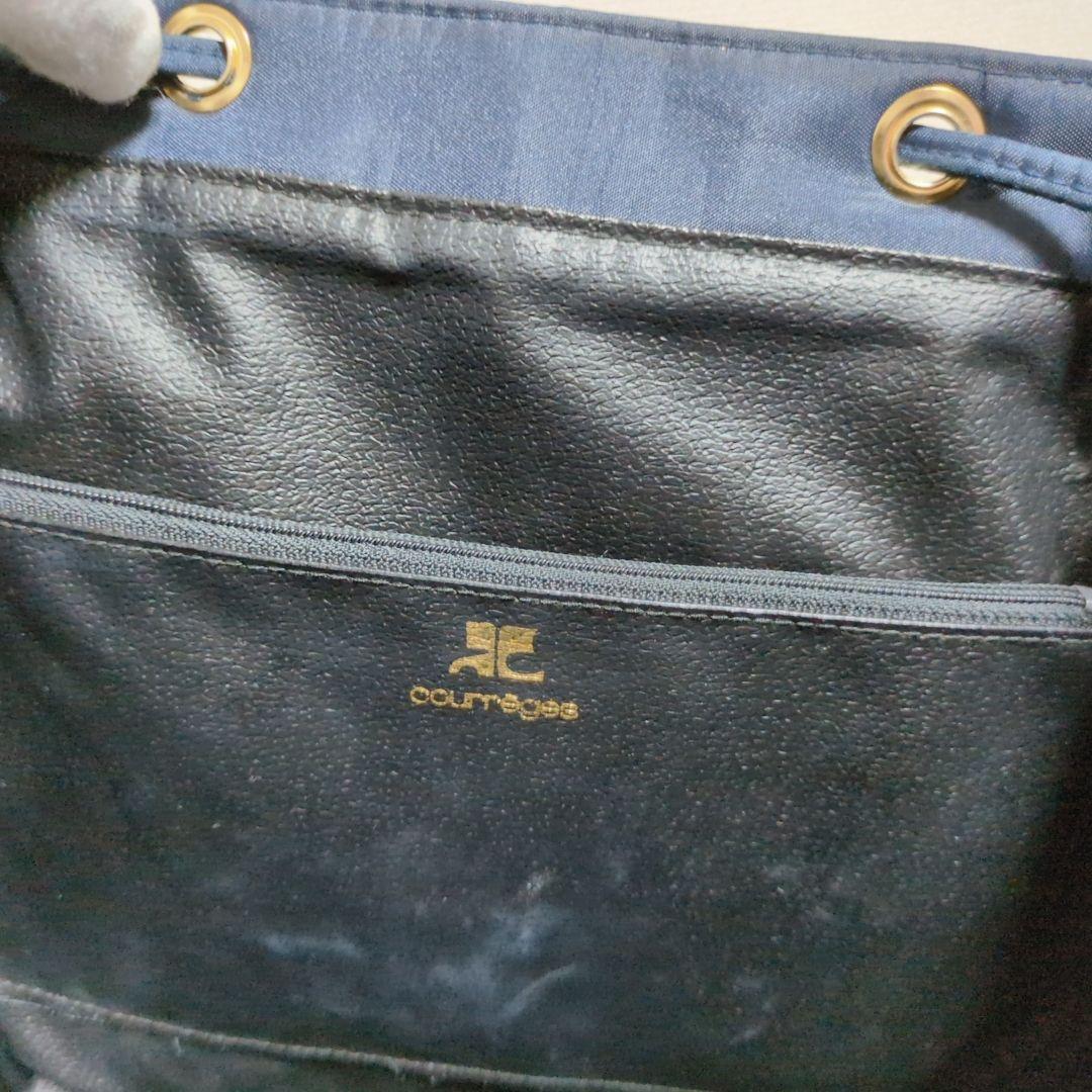 【希少美品】Courreges クレージュ ナイロンリュック BIGロゴ レア