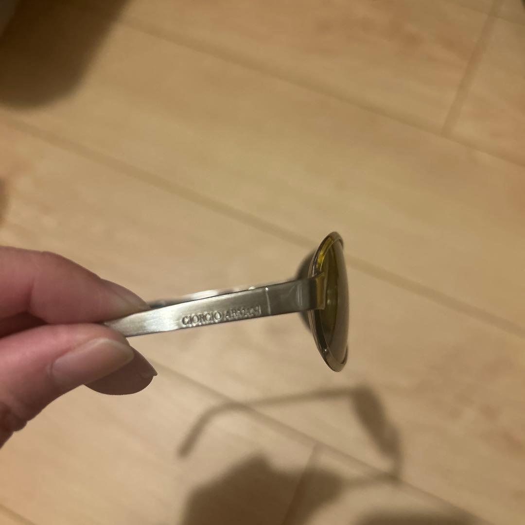 アルマーニメタルオーバルサングラス グレー