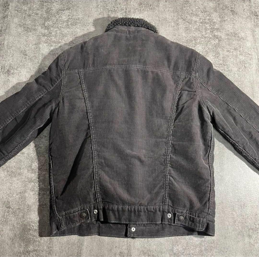 Levi'sリーバイスシェルパトラッカージャケット裏ボア短丈チャコールグレーL