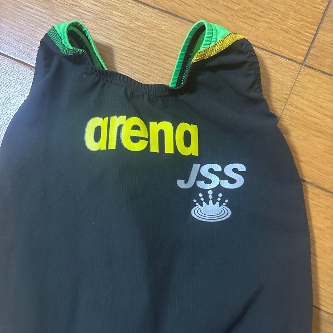 arena 水着 黒/黄色 JSSロゴ