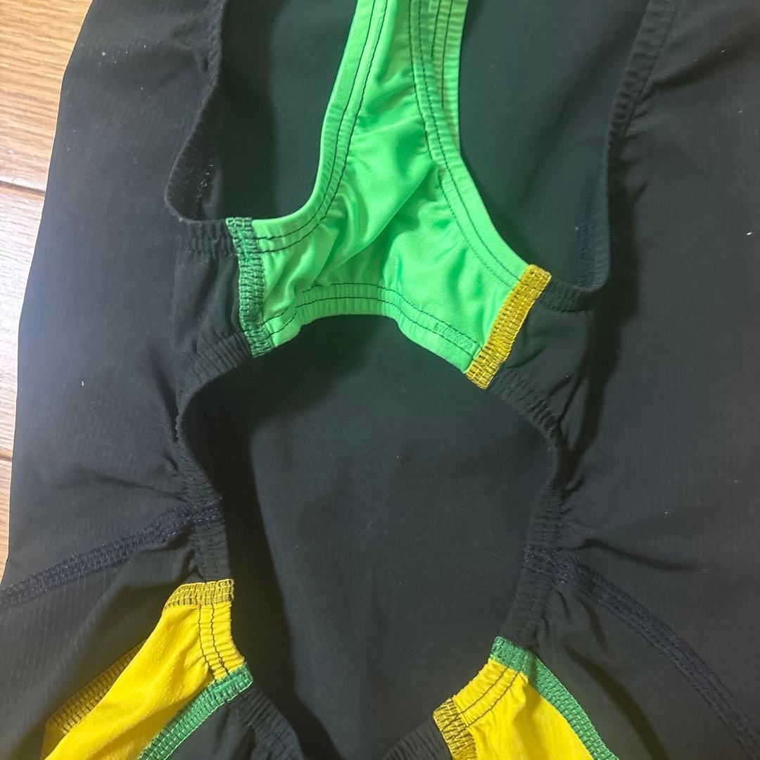 arena 水着 黒/黄色 JSSロゴ