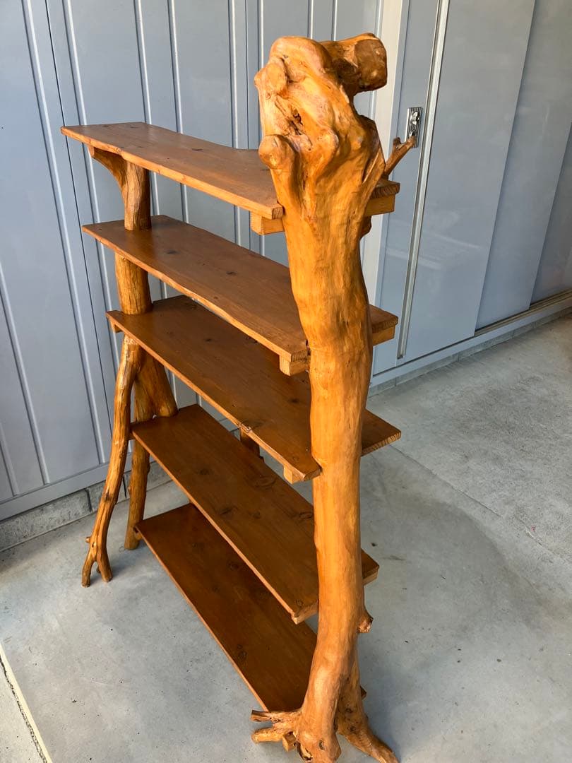 流木本棚5段ハンドメイド - メルカリ
