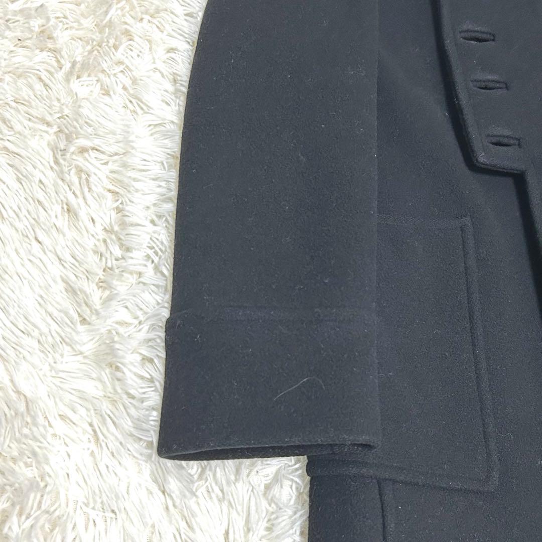 美品　バレンシアガ　ウールコート　XL相当　50 ブラック　チンストラップ