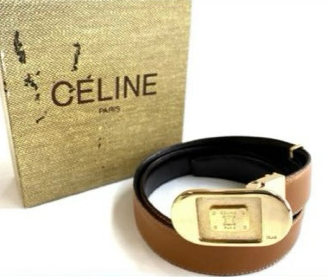 専用❗️未使用に近い♡CELINE✨セリーヌ トリオンフ　 ゴールド金具 レザー
