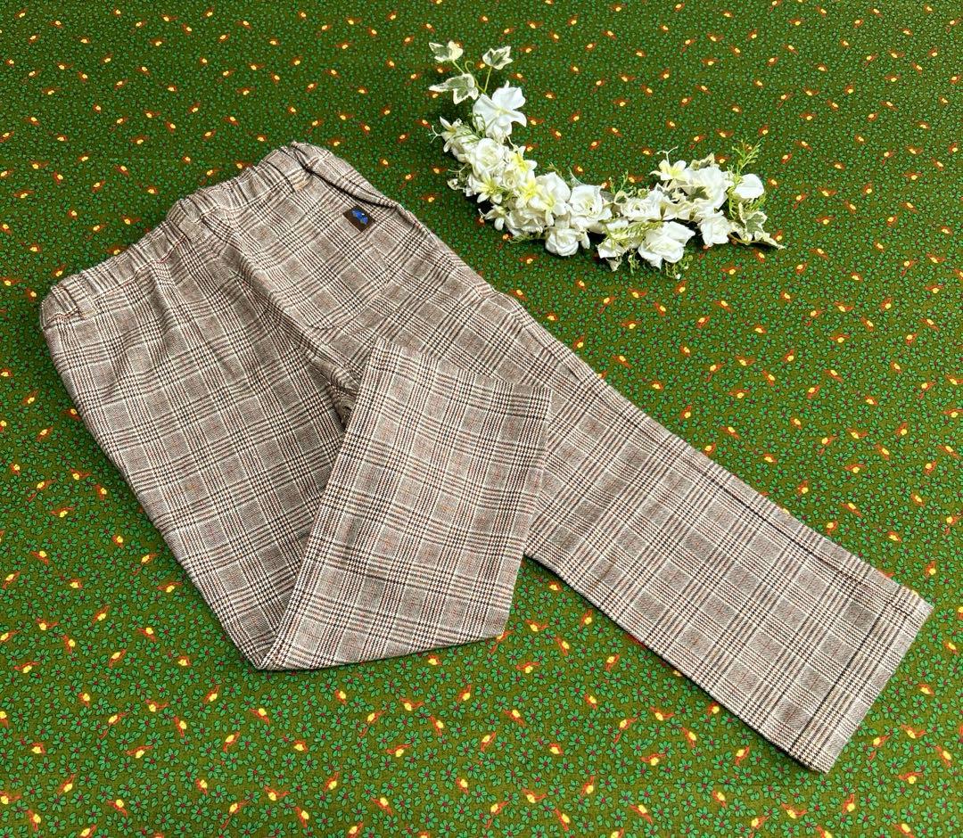 ファミリア セットチェック トレーナー ロンT パンツ100cm