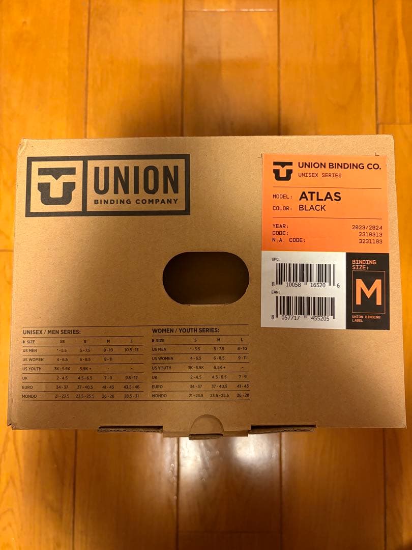 UNION　ATLAS　アトラス　Mサイズ　23-24