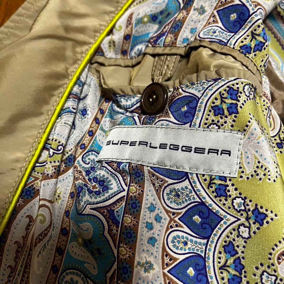 ETRO ナイロンシルクコート 裏地 ペイズリー柄 イタリア製 Lサイズ