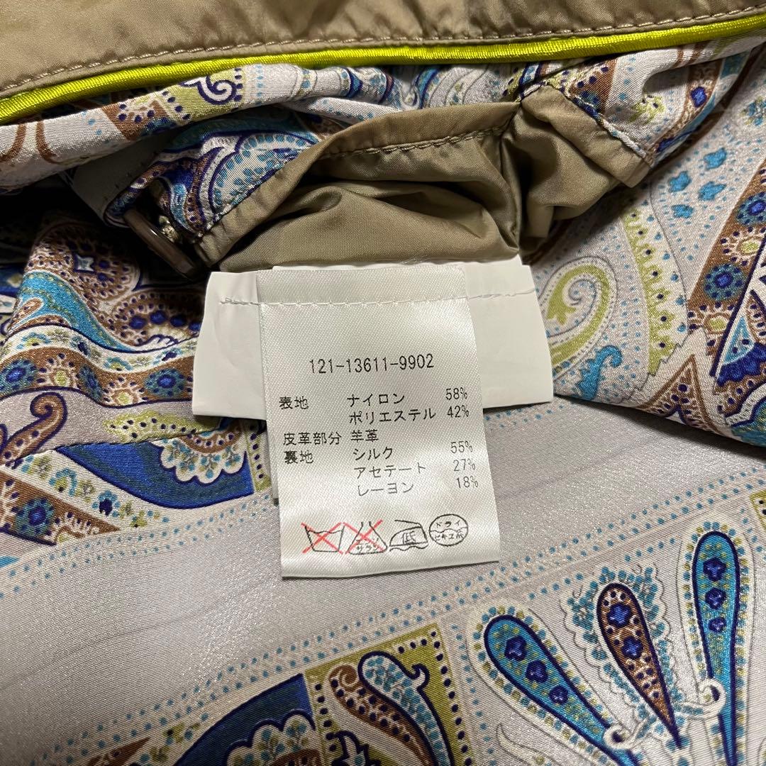ETRO ナイロンシルクコート 裏地 ペイズリー柄 イタリア製 Lサイズ