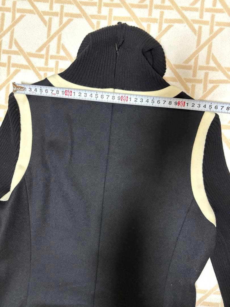 極美品M’S GRACY エムズグレイシー　ドッキングワンピース　黒　刺繍　38