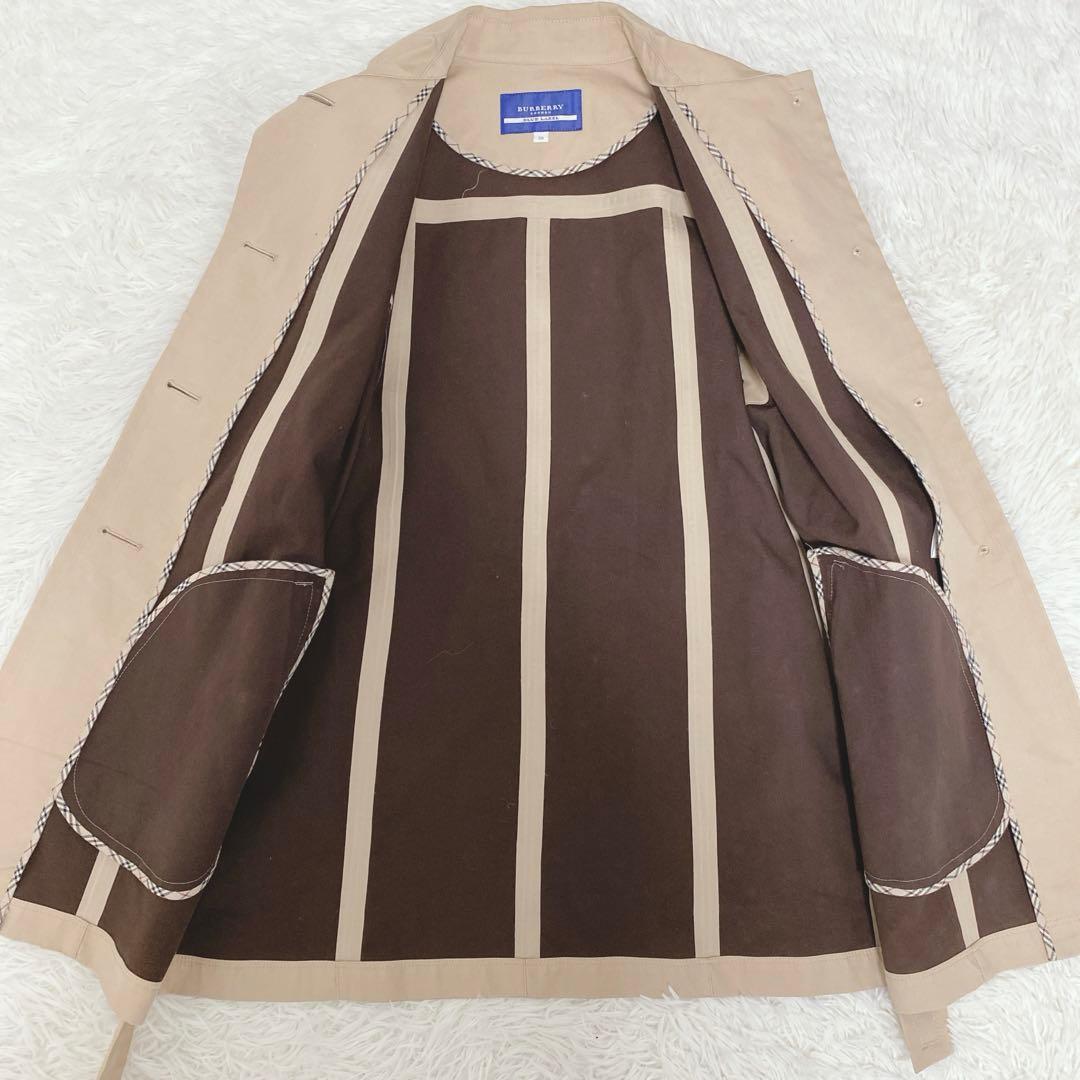 バーバリーブルーレーベル トレンチコート ベルト付き ノバチェック