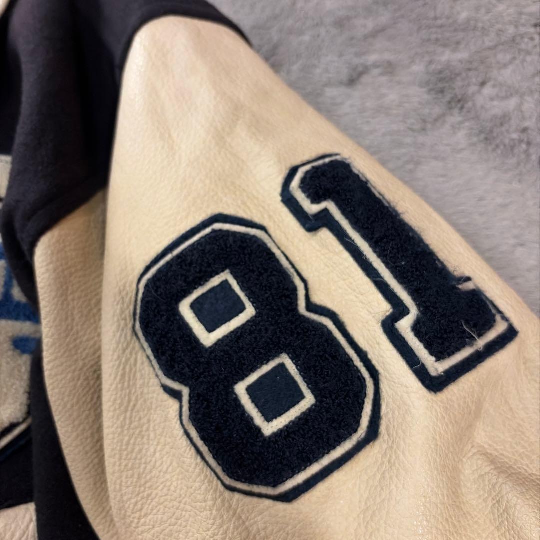 80s Vintage EASTBOY 袖レザー スタジャン フルデコ 刺繍 - メルカリ