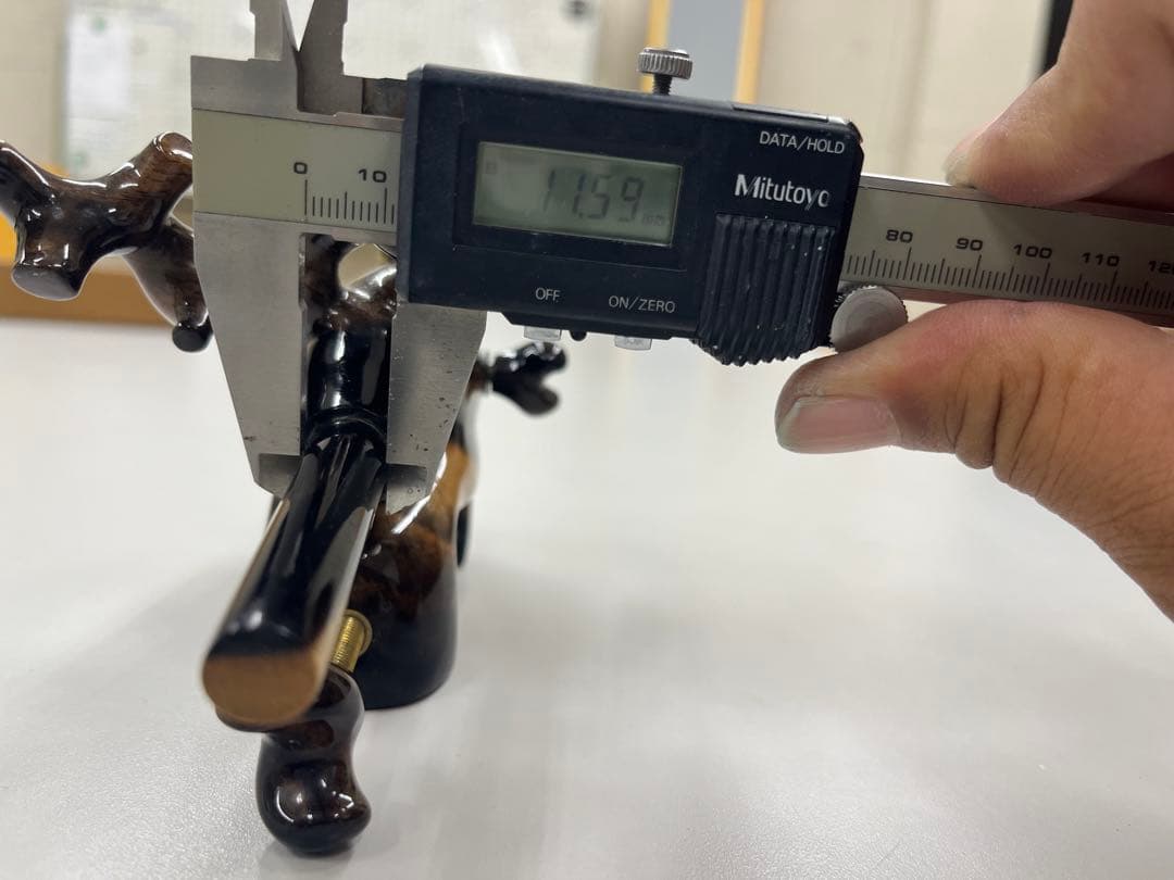 まろん　松村作　黒柿　大砲型万力　小型