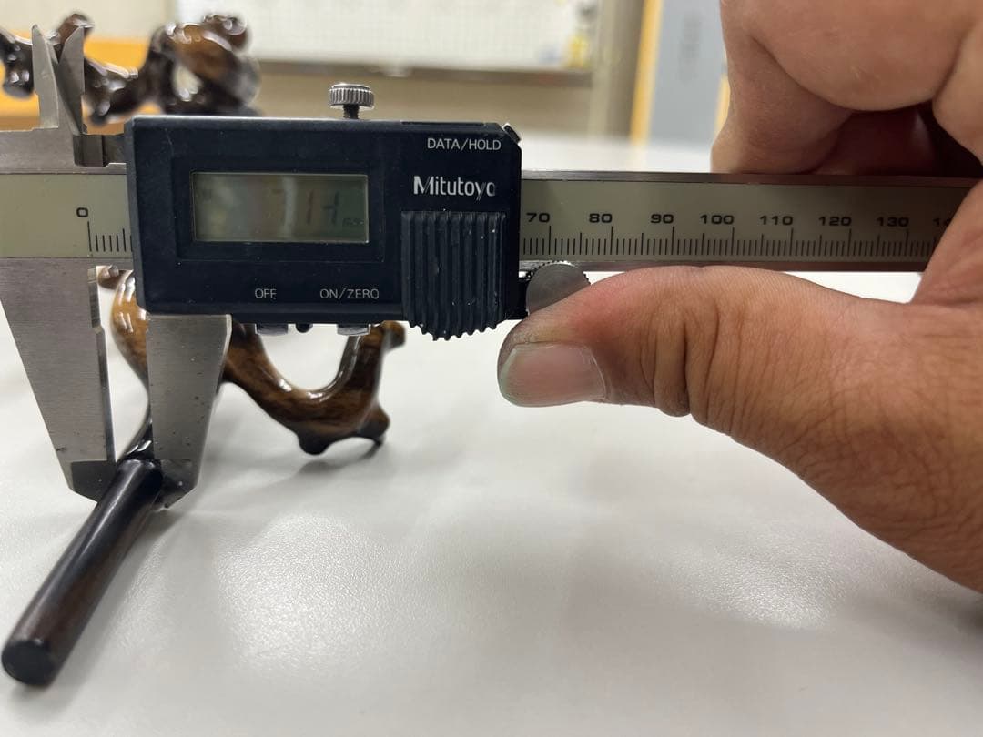 まろん　松村作　黒柿　大砲型万力　小型