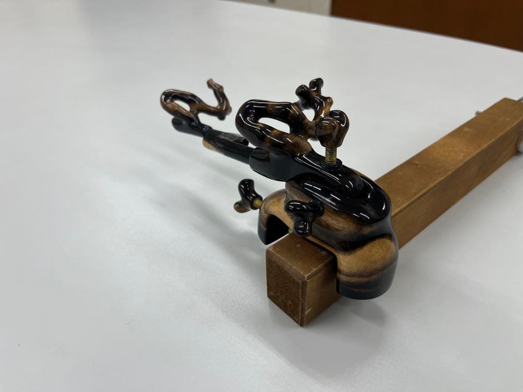 まろん　松村作　黒柿　大砲型万力　小型