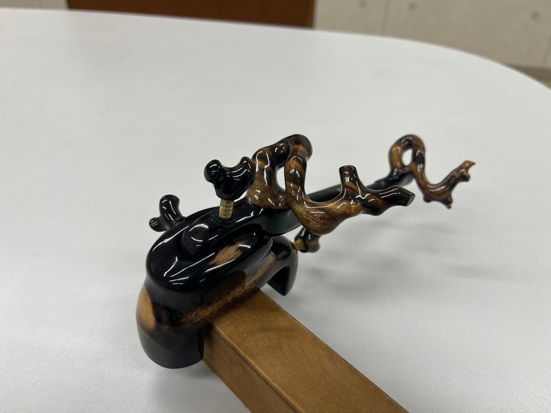 まろん　松村作　黒柿　大砲型万力　小型