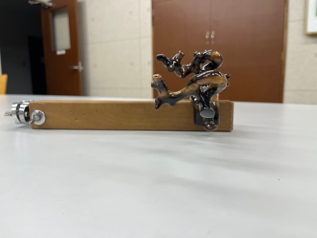 まろん　松村作　黒柿　大砲型万力　小型