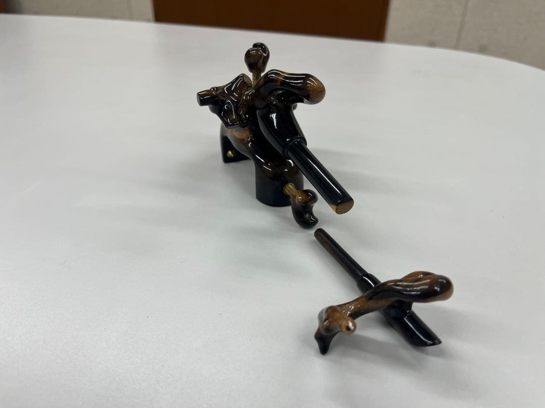 まろん　松村作　黒柿　大砲型万力　小型