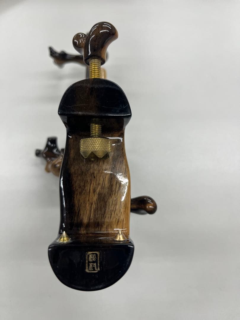 まろん　松村作　黒柿　大砲型万力　小型