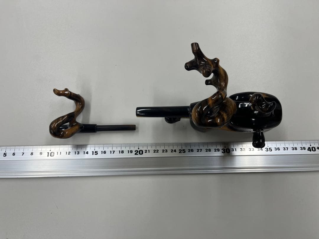 まろん　松村作　黒柿　大砲型万力　小型