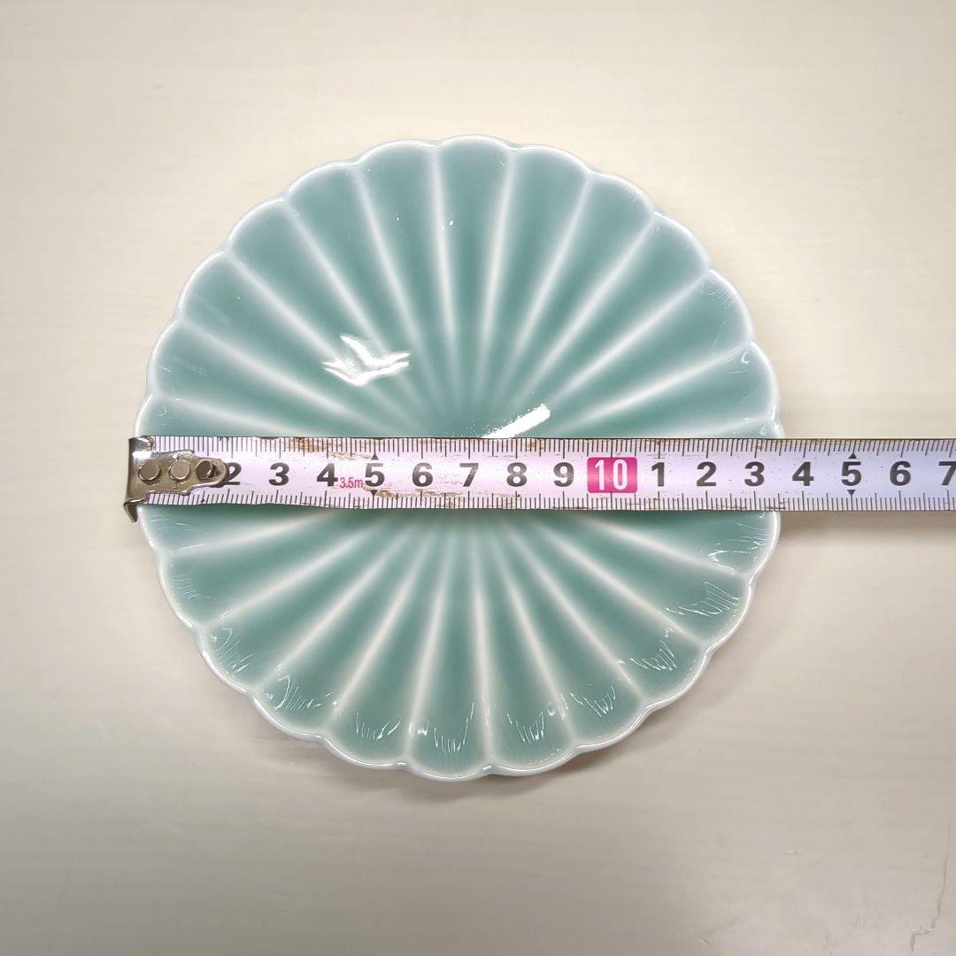 深川製磁　宮内庁御用達　青磁　菊割小付揃　５個　菊割鉢　深皿