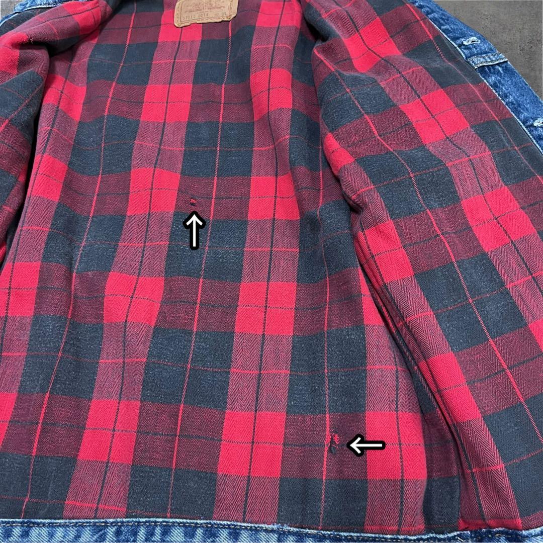 トムヤムクン。様 【Levi’s】80s 裏地チェックネル デニムジャケット
